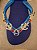 Chinelo Havaiana Customizado com Pedrarias Náutico Azul 37/38 - Imagem 2