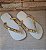 Chinelo Havaianas Customizado com Pedrarias Branco 37/38 - Imagem 3