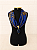 Colar de Lenço Estampado com Pingente Azul - Imagem 2