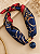 Colar de Lenço Estampado Náutico com Pingente Azul - Imagem 2