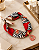 Colar de Lenço Estampado Vermelho com Pingente - Imagem 2