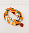 Colar de Lenço Off-white Floral com Pingente - Imagem 1