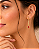 Brinco Pendente Dourado com Strass Vermelho - Imagem 1