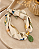 Colar Lenço Off-white Estampado com Pingente Verde - Imagem 2