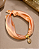 Colar Lenço Salmão Liso com Pingente Dourado - Imagem 2