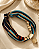 Colar Lenço Listrado com Pingente Elegante - Imagem 2