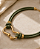 Colar de Corda Náutica Verde com Pingente Dourado - Imagem 3