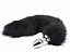 Plug Anal Rabo de Raposa Preto P - Imagem 1