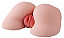 Masturbador de Silicone Realístico Formato Quadril Vagina e Anus 23X24cm - Imagem 1
