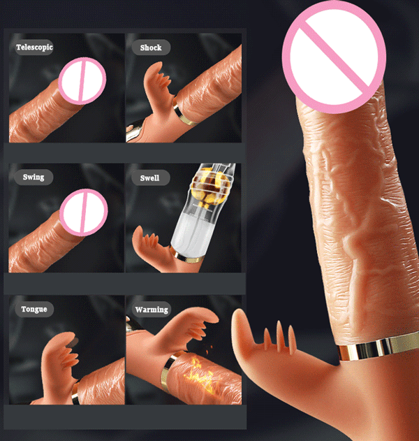 Prótese Vai e Vem Recarregável com 20 Modos de Vibração 28cm x 5cm - Imagem 2