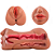 Masturbador com Boca Vagina e Ânus - Silicone maleável - com texturas internas - Imagem 2