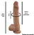 Prótese Peniana com Ventosa - Vibração - Movimento giro 360º e sobe e desce – USB - 22cm total - Imagem 5