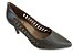 Sapato couro scarpin, com detalhes vazados laterais, salto fino 5,5 cms, cores grafite ou bordô - Imagem 1