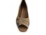 Sapato peep-toe de couro, tan=bege com prata velho, salto bloco 4,5 cms - Imagem 4