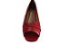 Sapato peep-toe, salto Anabela 4 cms, detalhe recorte e costura # cores: scarlet e tan - Imagem 6