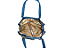 Bolsa AZUL ROYAL, detalhe corrente e cadeado frontal - Imagem 3