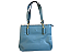 Bolsa AZUL CLARO, frente lisa, detalhes metais dourados - Imagem 1