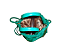 Bolsa VERDE, tom claro, estilo diferenciado, corrente dourada - Imagem 3