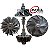 Eixo e Rotor Turbina GT17HR / GT1749S / GT17 (Hyundai HR / Kia Bongo) - Imagem 1