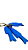 Chaveiro Penca Peixes Azul bic (22x7) - Imagem 1