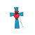 Cruz Coração Turquesa (22x13) - Imagem 1