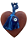 ENFEITE PENDENTE DE PAREDE CORAÇÃO OLHO GREGO TASSEL AZUL (25 x 16 x 3cm) - Imagem 1