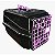 Caixa De Transporte Cães E Gatos Podyum N2 Black/Rosa - Imagem 1