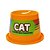 Comedouro Gato Alto Anti-formiga 250Ml Laranja Neon - Imagem 1