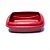 Bandeja Alta Com Borda Vermelho Pet Inje - Imagem 1