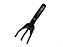 Rastelo Plastico Jardim Terra Ferramenta Mini Rastelo Preto - Imagem 2
