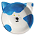 Comedouro Porcelana para Gatos - Azul/Branco - 200ml - Imagem 1