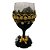 Taça de vinho Preta com Mini Rosa Dourada - Imagem 2
