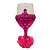 Taça de vinho Rosa com Pedraria - Imagem 1