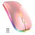 Mouse Recarregável Sem Fio RGB 1600DPI Knup KP-MU013 Rosa - Imagem 1