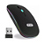 Mouse USB sem Fio 1600DPI RGB KP-MU013 - Preto - Imagem 1