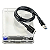 Case Externo USB 3.0 para HD 2.5" SSD SATA Exbom CGHD-35 Transparente - Imagem 5