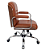 Cadeira Eames Original com Rodinhas Cromadas e  Anti Risco para Escritório Linha Capa em Madeira Caramelo - Imagem 4