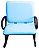 02 Cadeiras para Escritório para Obesos até 250kg Azul - Imagem 2
