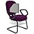 Cadeira Escolar Universitária com prancheta para Escolas e Faculdades Linha Blenda Roxo - Imagem 2