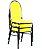 03 Cadeiras para Hotel e Auditório Linha Hotel Amarelo - Imagem 1
