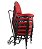 06 Cadeiras para Hotel e Auditório Linha Hotel Vermelho - Imagem 1