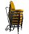 06 Cadeiras para Hotel e Auditório Linha Hotel Amarelo - Imagem 1