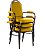 Kit com 3 Cadeiras para Auditório Linha Hotel Amarelo - Imagem 1