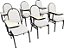 Kit com 6 Cadeiras Universitária para Auditórios Linha Hotel Branco - Imagem 1