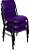 Kit com 3 Cadeiras para Auditórios Linha Hotel Smart Roxo - Imagem 1