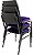 Kit com 3 Cadeiras para Auditórios Linha Hotel Smart Roxo - Imagem 2