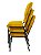 03 Cadeiras Empilhável para Igrejas Evangélicas Linha Church Amarelo - Imagem 3