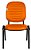 02 Cadeiras Empilhável para Igrejas Evangélicas Linha Holy Laranja - Imagem 7
