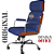 Cadeira Original Eames Presidente com Rodinhas Cromadas e Anti Risco Linha Capa em Madeira Azul Royal - Imagem 6