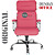 Cadeira Original Eames Presidente com Rodinhas Cromadas e Anti Risco Linha Capa em Madeira Rosa Pink - Imagem 5